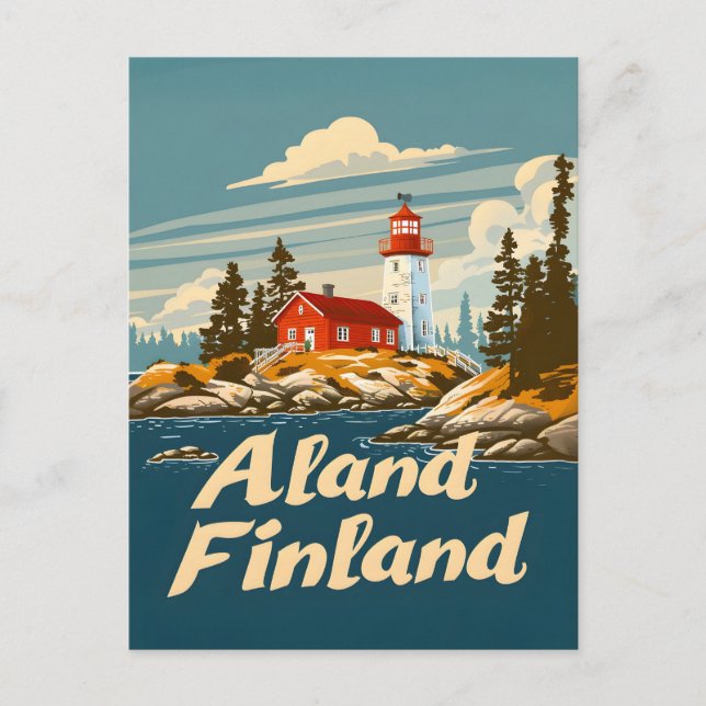 Postal Islas Åland Finlandia (Anverso)