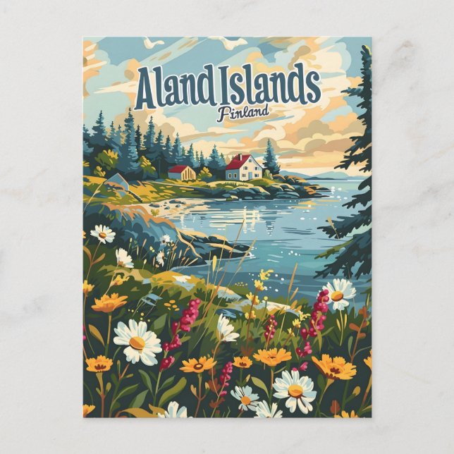 Postal Islas Aland Islas Finlandia Islas Åland (Anverso)