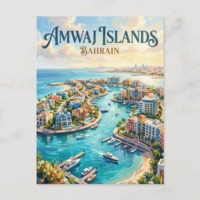 Postal Islas Amwaj Baréin (Anverso)
