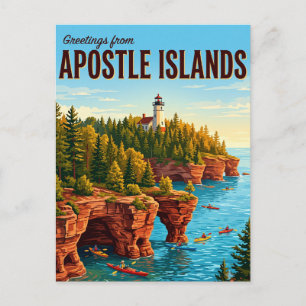 Postal Islas Apostle Parque Nacional Lacustre Wisconsin