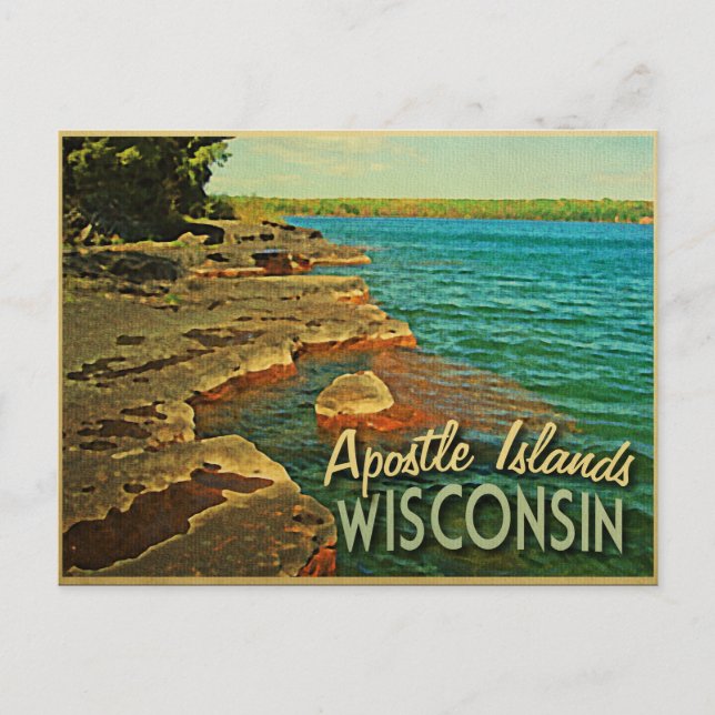 Postal Islas Apostle Wisconsin (Anverso)