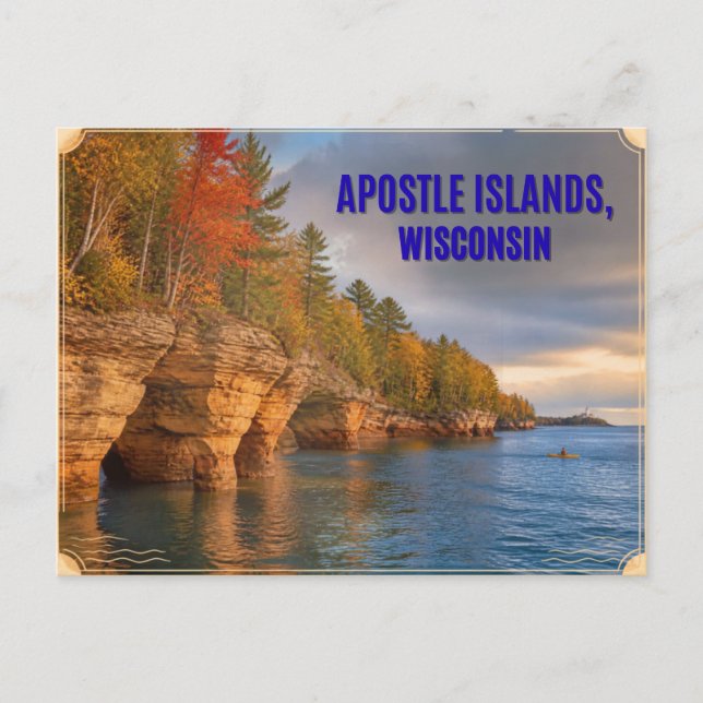 Postal Islas Apostle Wisconsin (Anverso)