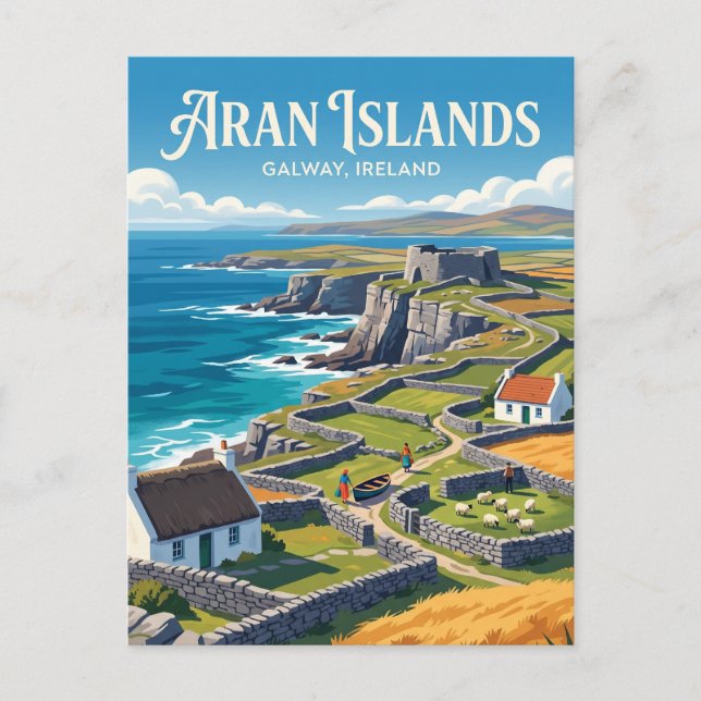 Postal Islas Aran Irlanda (Anverso)