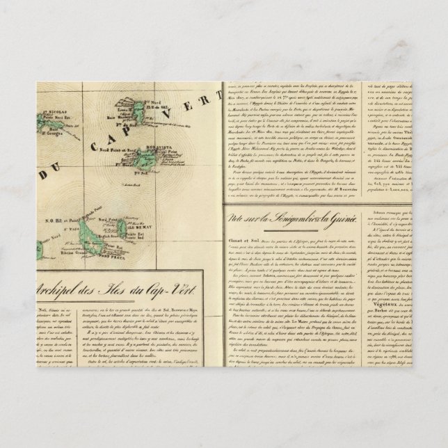 Postal Islas Cabo Verde África (Anverso)