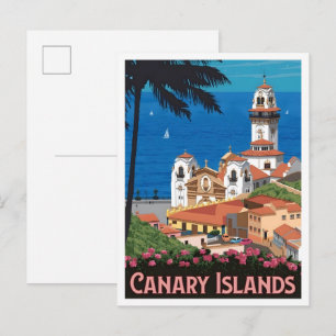 Postal Islas Canarias Viajes Vintage 