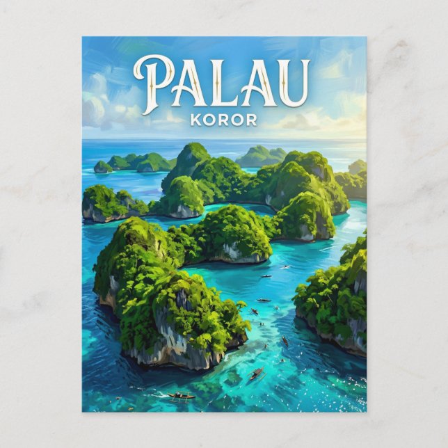 Postal Islas Chelbacheb Palaos (Anverso)