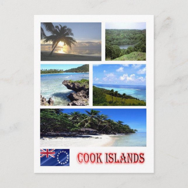 Postal Islas Cook - Mosaico - (Anverso)