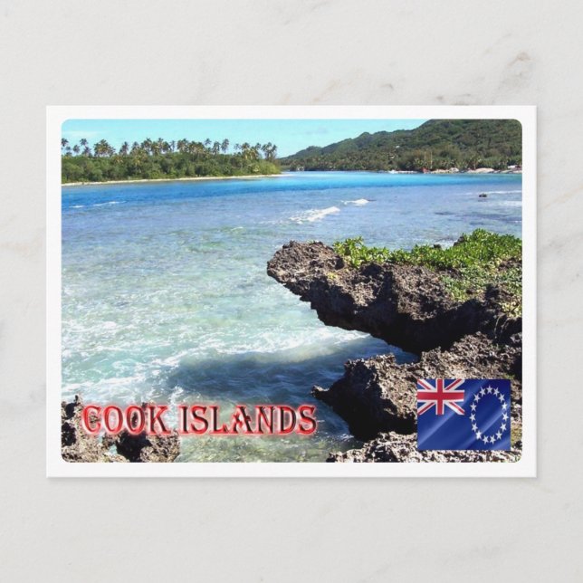 Postal Islas Cook - Playa Rarotonga - (Anverso)