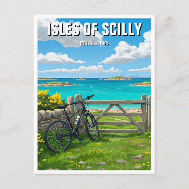 Postal Islas de Scilly England Cornwall Travel (Anverso)