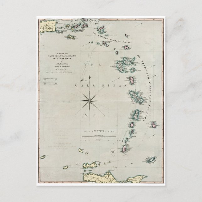 Postal Islas del Caribe 1789 (Anverso)