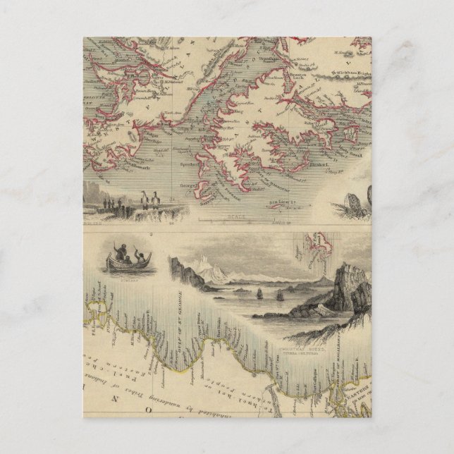 Postal Islas Falkland Y Patagonia (Anverso)