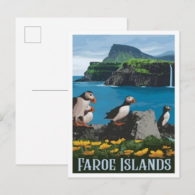 Postal Islas Farao Viajes Vintage  (Anverso / Reverso)