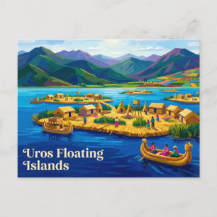Postal Islas Flotantes de los Uros Perú