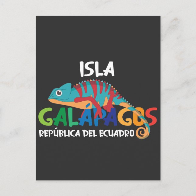 Postal Islas Galápagos Ecuador Animales exóticos (Anverso)