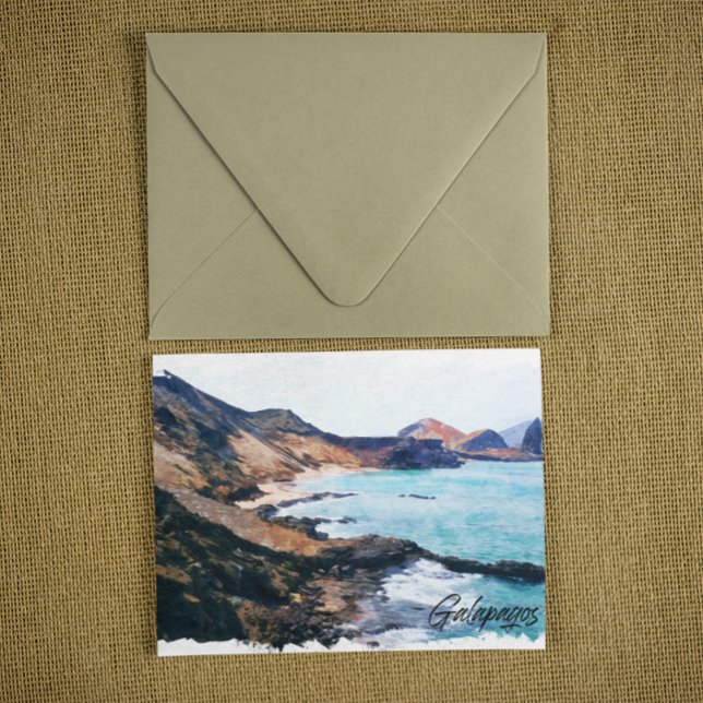 Postal Islas Galápagos Viajes de época en Ecuador (galapagos islands ecuador postcard)