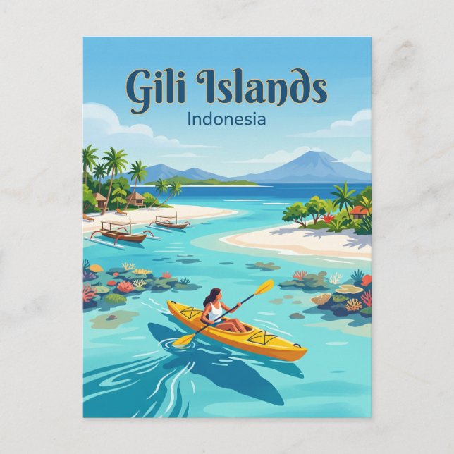 Postal Islas Gili Indonesia (Anverso)