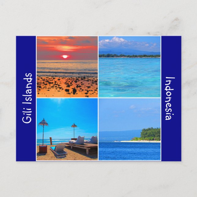 Postal islas gili indonesia (Anverso)