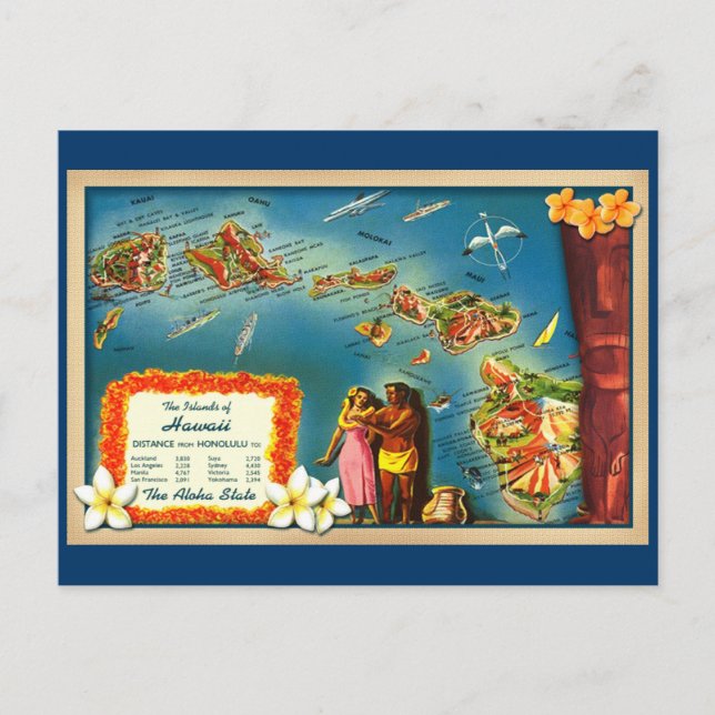 Postal Islas Hawái (Anverso)