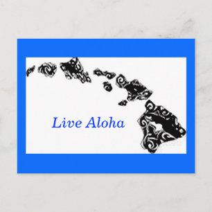 Postal islas hawaianas de Aloha en vivo