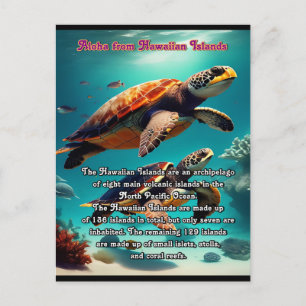 Postal Islas hawaianas tierra de Aloha