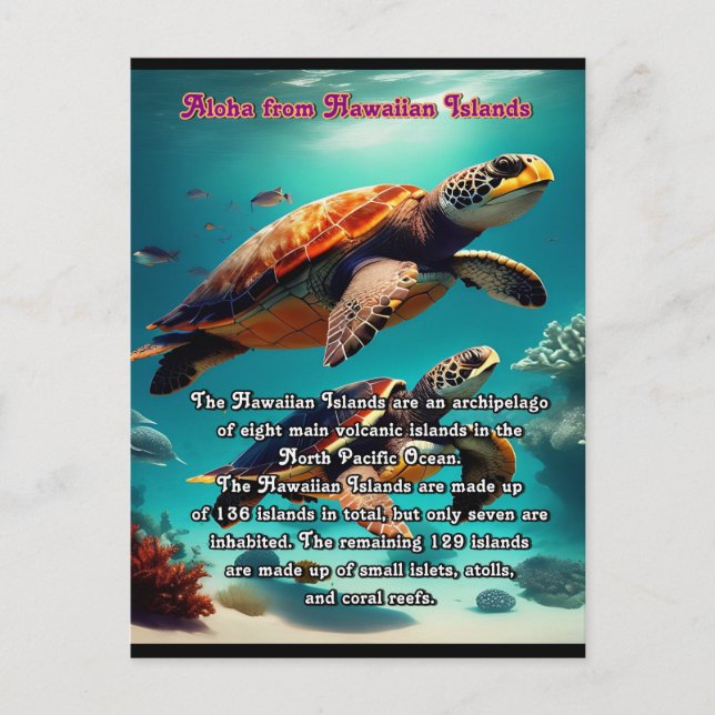 Postal Islas hawaianas tierra de Aloha (Anverso)