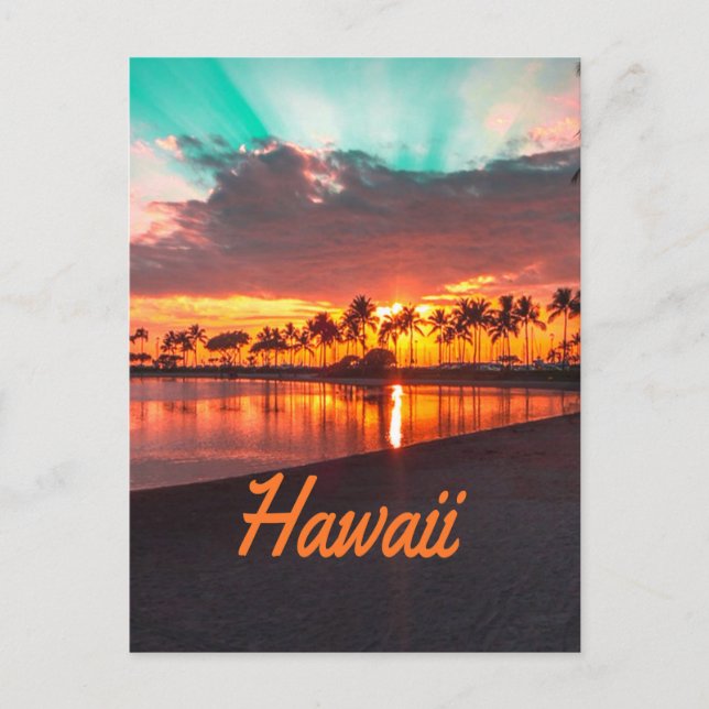 Postal Islas Hawaii Beach Hawái (Anverso)
