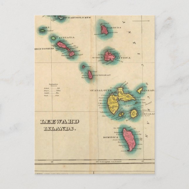 Postal Islas Leeward (Anverso)