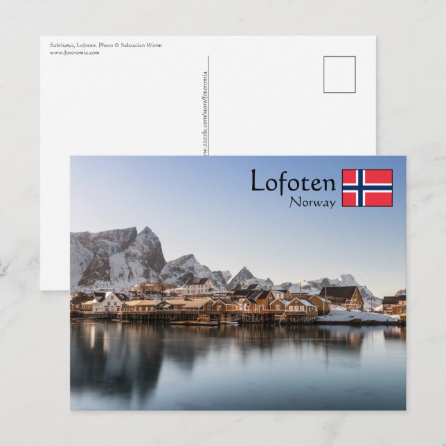 Postal Islas Lofoten de Noruega (Anverso / Reverso)