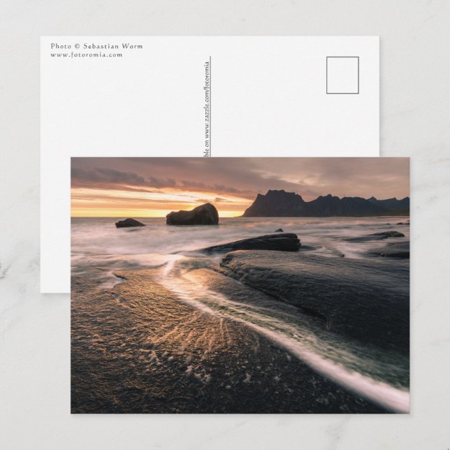 Postal Islas Lofoten Noruega (Anverso / Reverso)