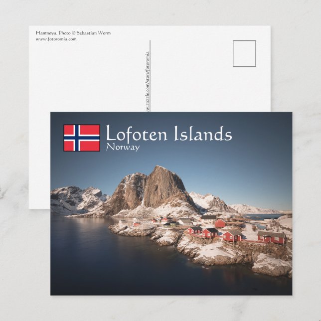 Postal Islas Lofoten Noruega (Anverso / Reverso)