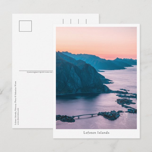 Postal Islas Lofoten Noruega (Anverso / Reverso)