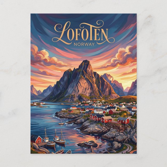Postal Islas Lofoten Noruega (Anverso)