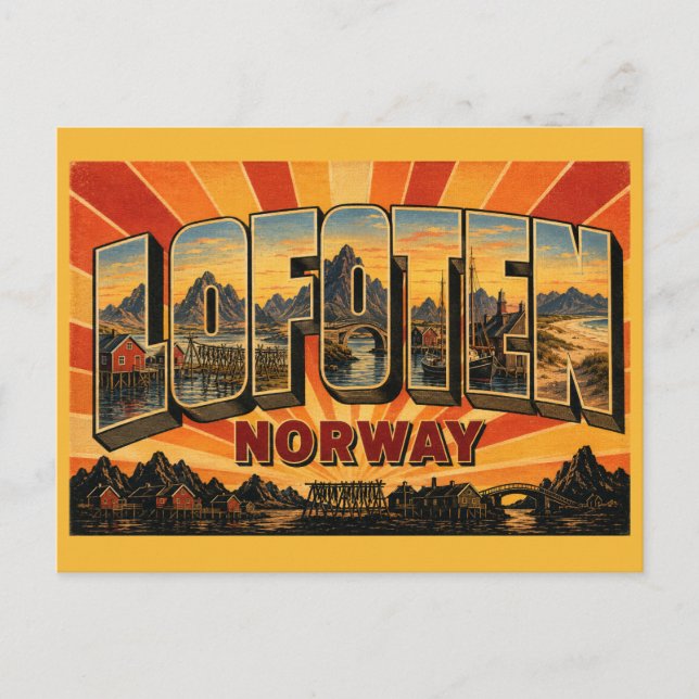 Postal Islas Lofoten Noruega (Anverso)