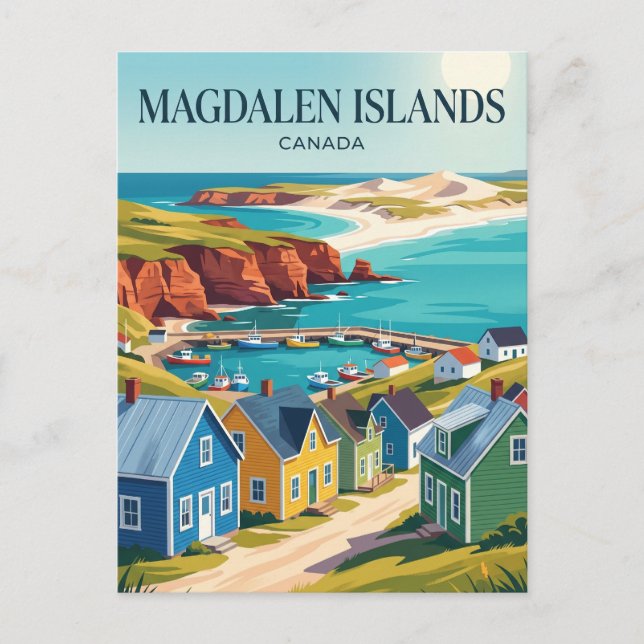 Postal Islas Magdalen Canadá (Anverso)