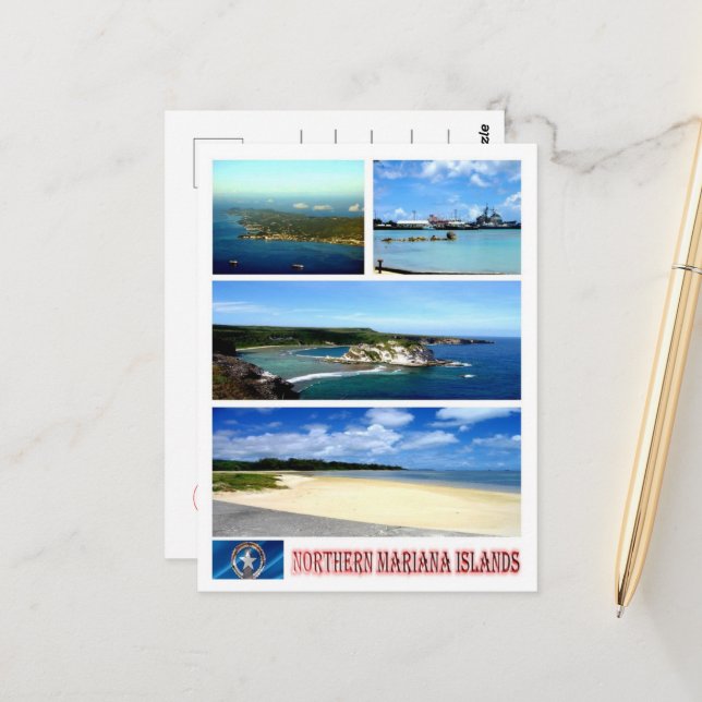 Postal Islas Marianas del Norte - Mosaico - (Anverso/Reverso In Situ)