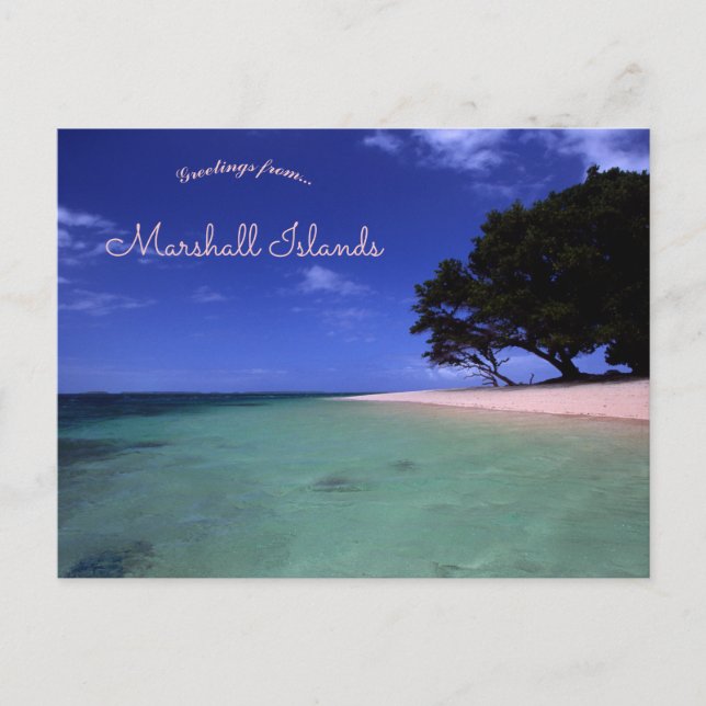 Postal Islas Marshall de Laura Beach (Anverso)
