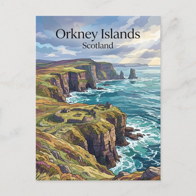 Postal Islas Orcadas Escocia (Anverso)