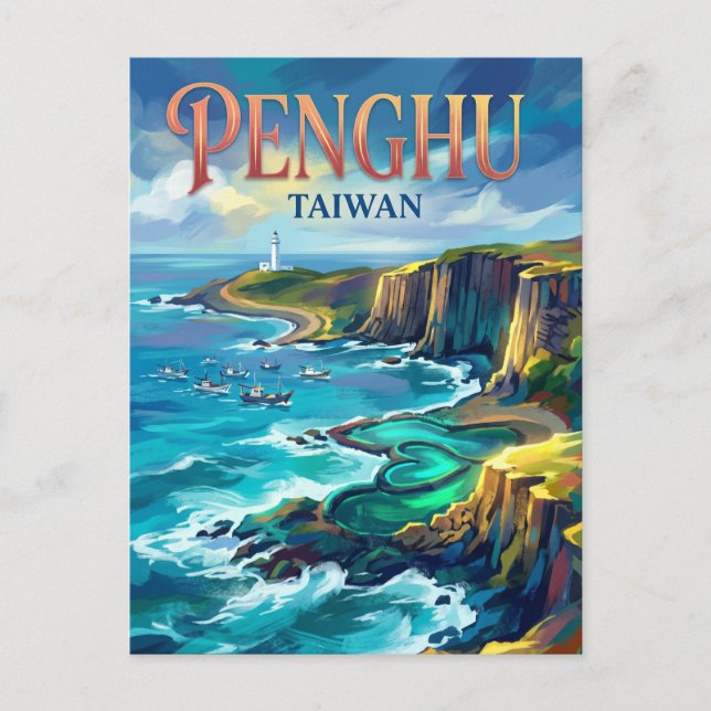 Postal Islas Penghu de Taiwán (Anverso)