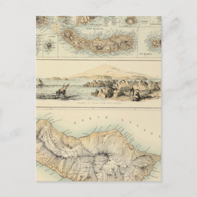 Postal Islas portuguesas en el océano Atlántico (Anverso)