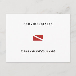 Postal Islas Providenciales Turcas y Caicos Buceo Scuba