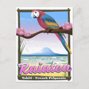 Postal Islas Raiatea Society, Tahití, Polinesia Francesa.