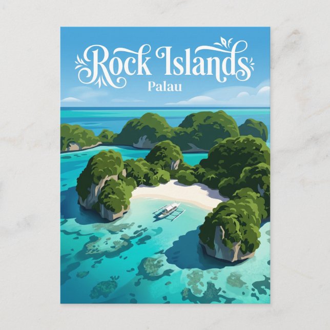 Postal Islas Rock Palau (Anverso)