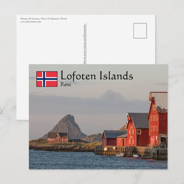 Postal Islas Røst Lofoten (Anverso / Reverso)