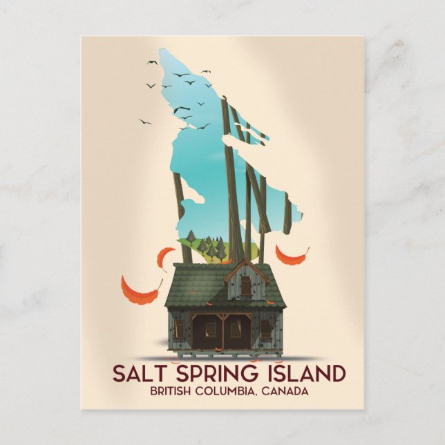 Postal Islas Salt Spring British Columbia Canadá (Anverso)
