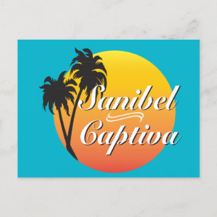 Postal Islas Sanibel Captiva Florida Palmas Elegantes