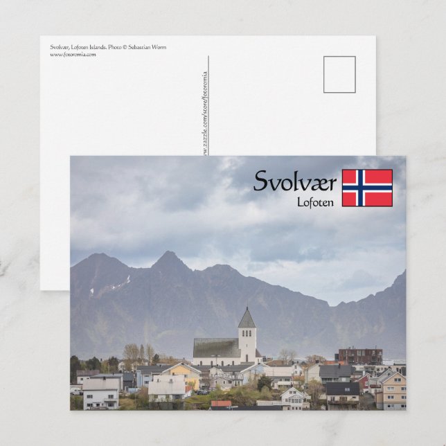 Postal Islas Svolvaer Lofoten (Anverso / Reverso)