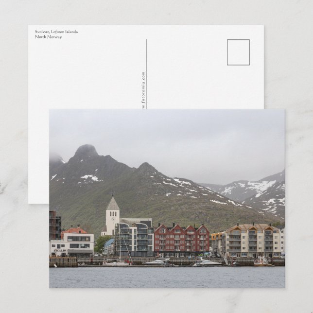 Postal Islas Svolvaer Lofoten (Anverso / Reverso)