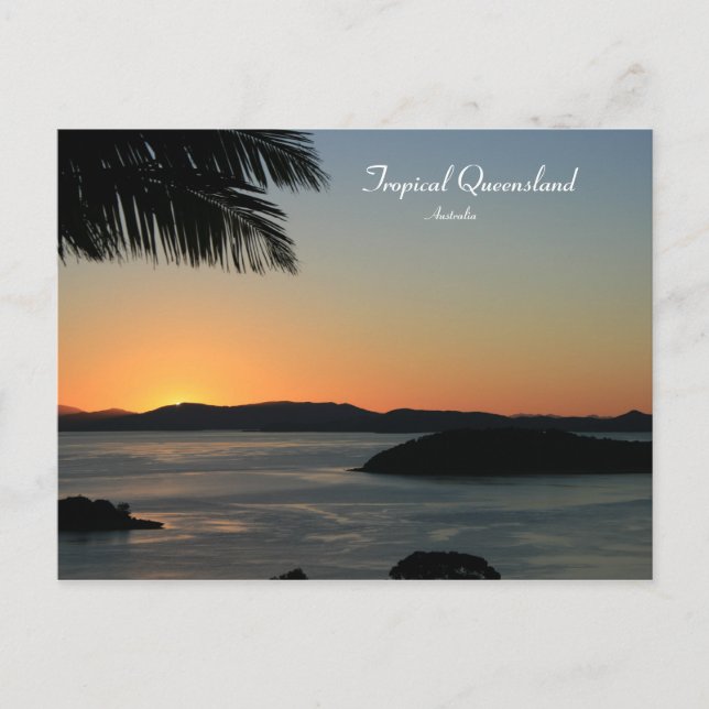Postal Islas Tropicales Sunset, Queensland, Australia (Anverso)