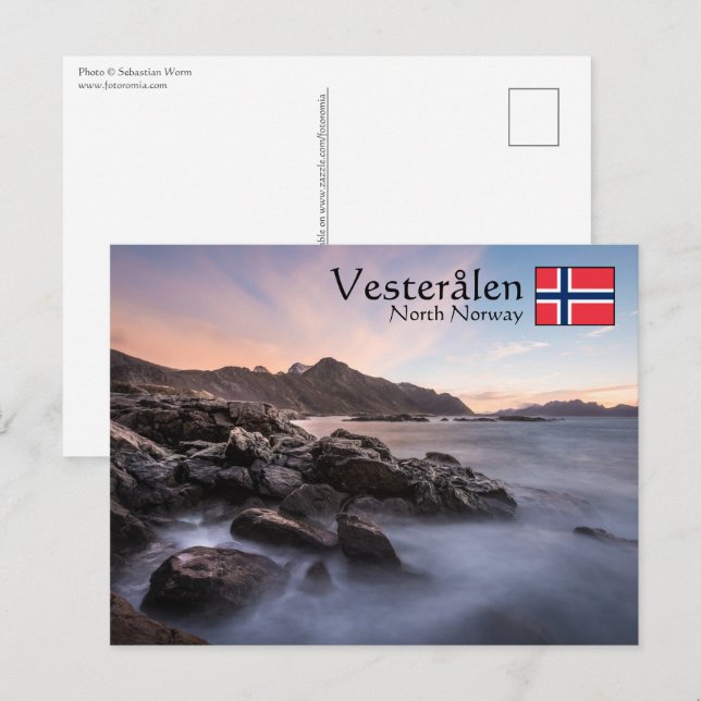 Postal Islas Vesteralen Noruega (Anverso / Reverso)