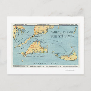 Postal Islas Vineyard y Nantucket de Martha
